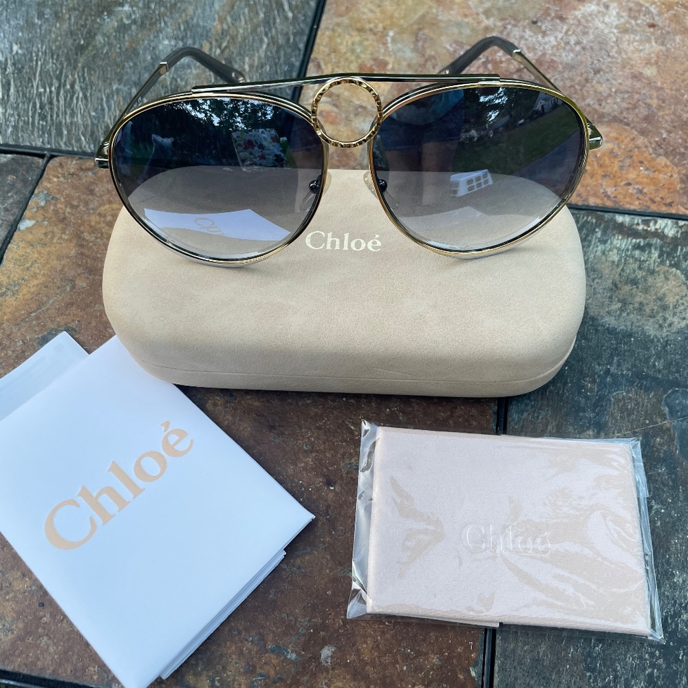 Chloe Romie Aviator Sunglasses